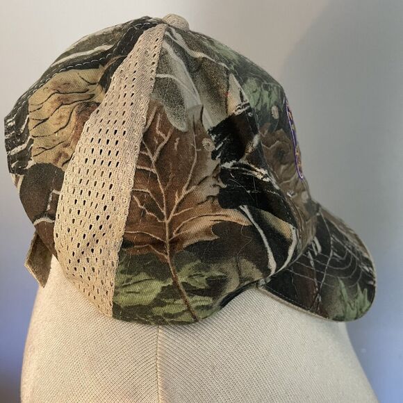 LSU Trucker Hat Tigers Mossy Oak Camo Ball Cap College Football Adjustable - Picture 3 of 12